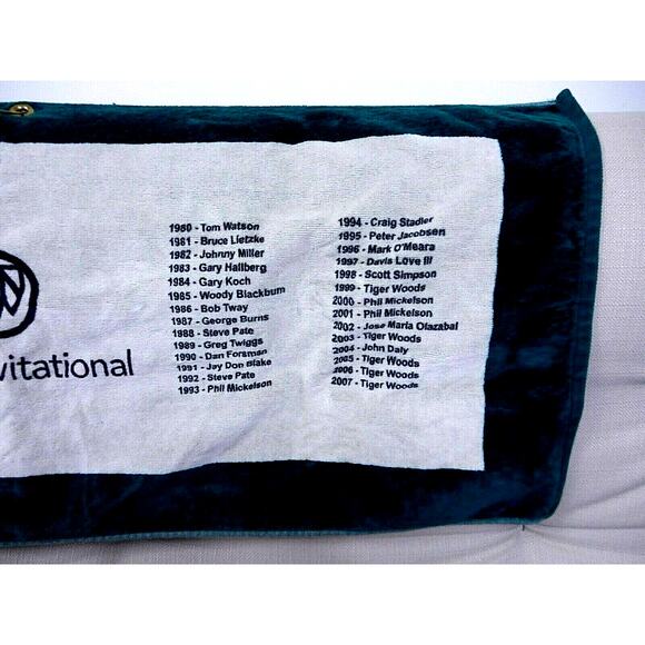 Vintage 2007 Buick Invitational Golf Towel Tiger Woods PGA 37" Devant Sports - Picture 5 of 8